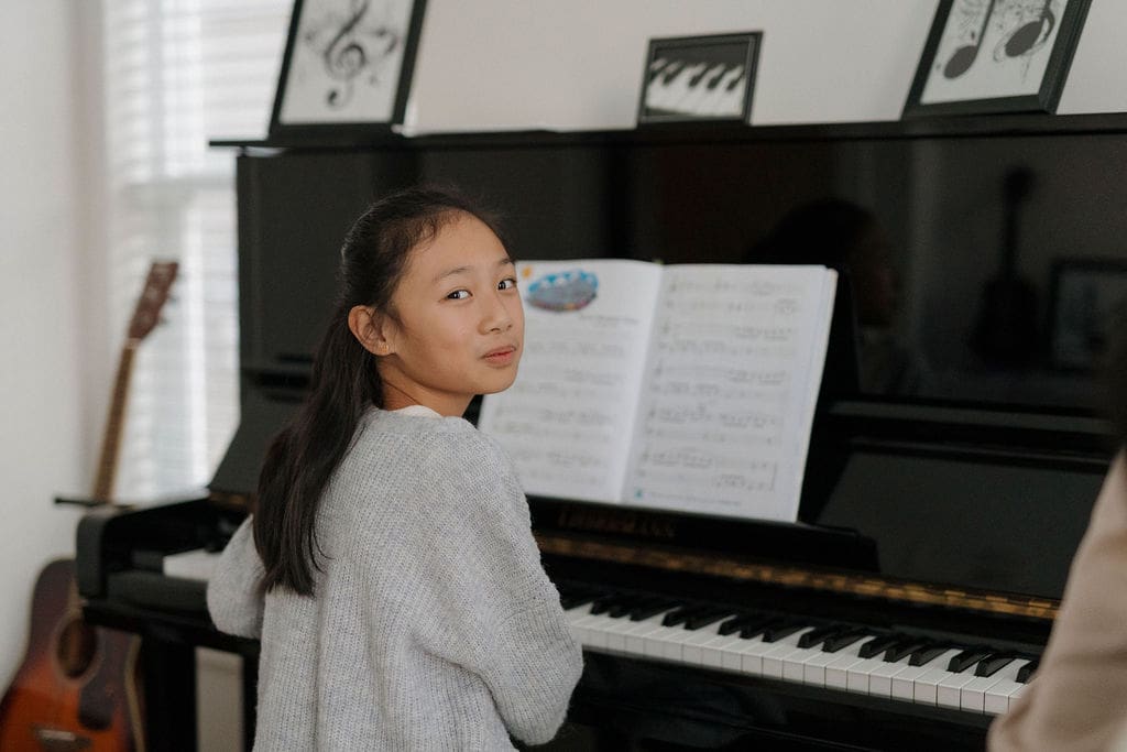 Janelle—a star piano student at MV Music Studio in Langley, BC.